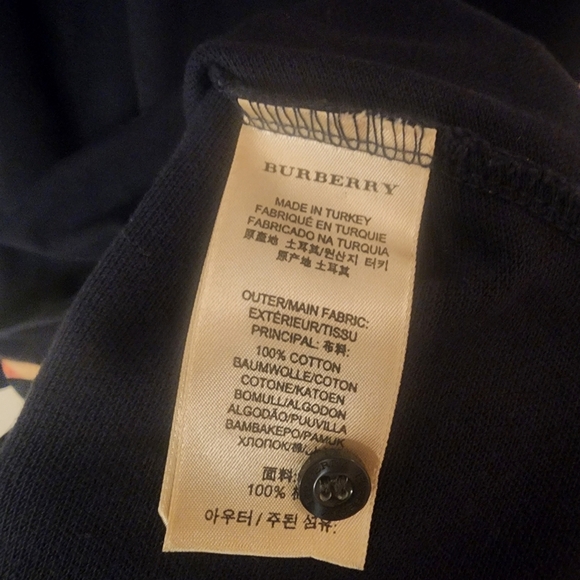 Burberry Brit London 100% Cotton Nova Check Embroidered Golf Polo Shirt Mens XL - Picture 3 of 5